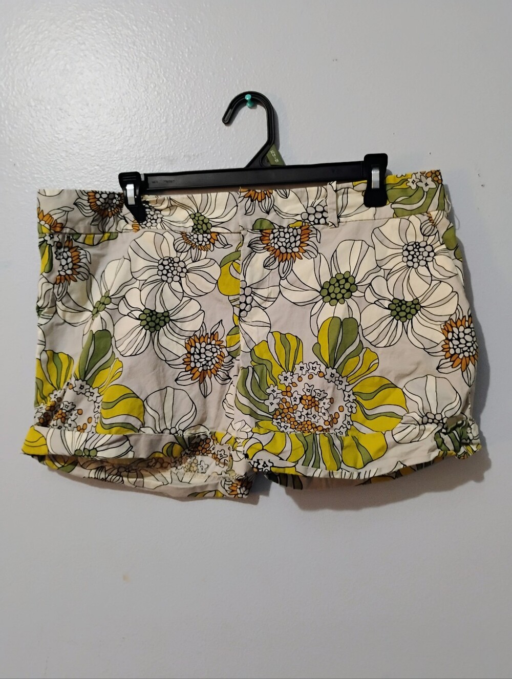 Mossimo Floral  Shorts in Cream, Yellow and Green